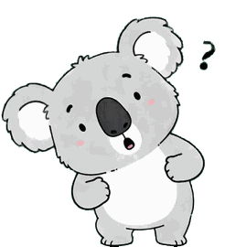 首をかしげるコアラ